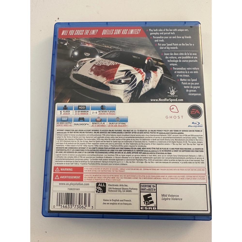 Electronic Arts PS4 Need for Speed Rivals Racing Video Game - Picture 2 of 4
